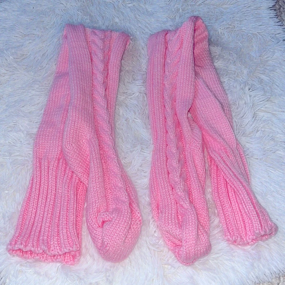 Over the knee warm cable knit socks super soft